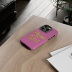 Paisa Girl 💃🏼 Pink iPhone Case | Bold Gold 💖Lettering Protective Cover