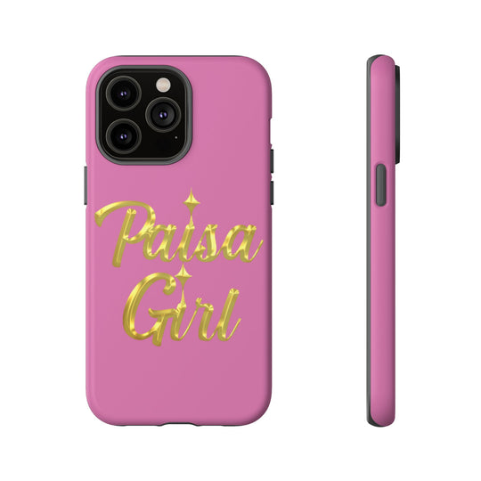 Paisa Girl 💃🏼 Pink iPhone Case | Bold Gold 💖Lettering Protective Cover