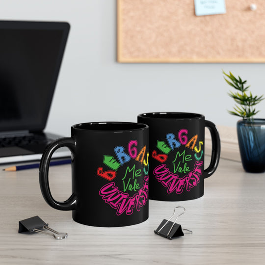 🎓 Me Vale Bergass University Black Ceramic Coffee Mug | 🇲🇽 Cultura Drinkware