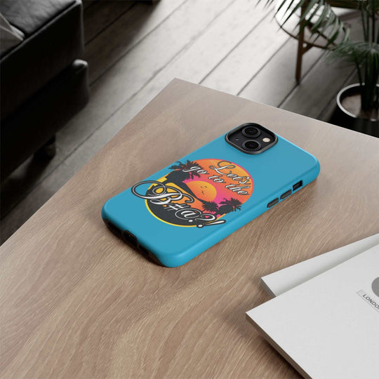 Let’s Go to the B#@! Turquoise iPhone Case | Funny Tropical Phone Cover for Summer Vibes