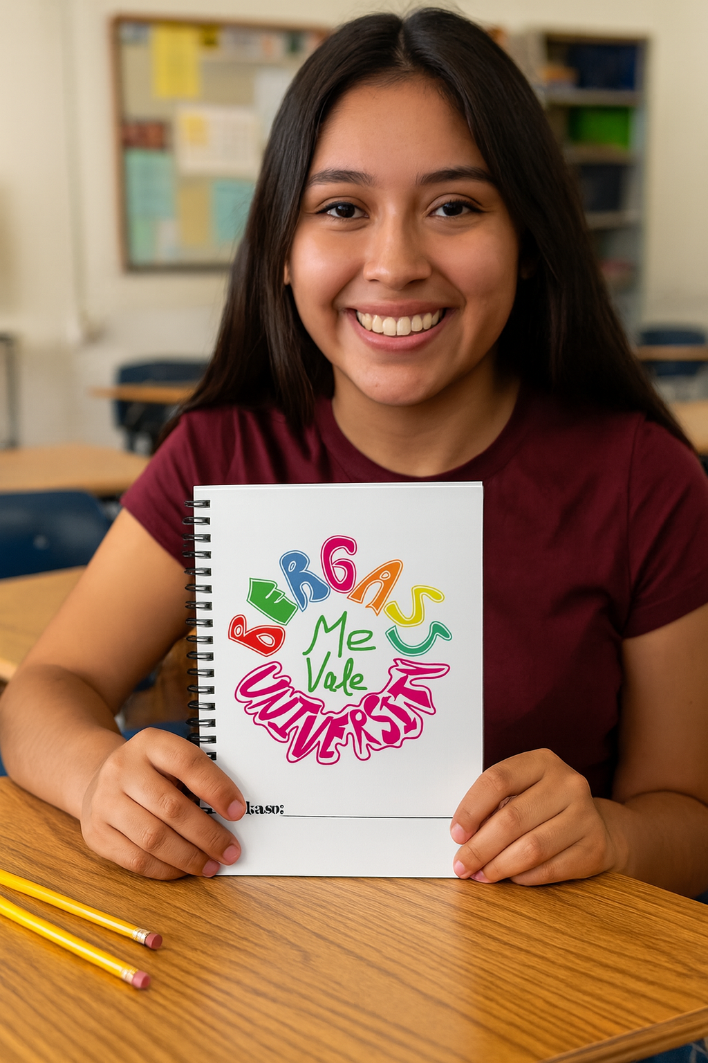 Me Vale Bergass University Spiral Notebook | Student & Creative Journal