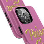 Paisa Girl 💃🏼 Pink iPhone Case | Bold Gold 💖Lettering Protective Cover