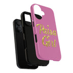 Paisa Girl 💃🏼 Pink iPhone Case | Bold Gold 💖Lettering Protective Cover