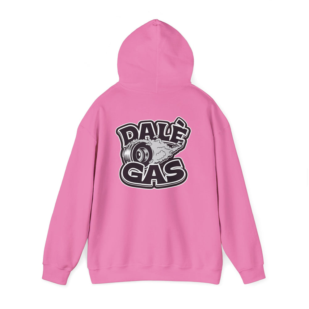 Cozy fleece-lined hoodie featuring Dalè Gas racing inspired print