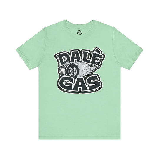 Latino car culture t-shirt with Dalè Gas slogan for automotive fans