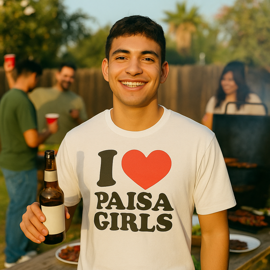 I Love Paisa Girls t-shirt with bold cultural pride slogan