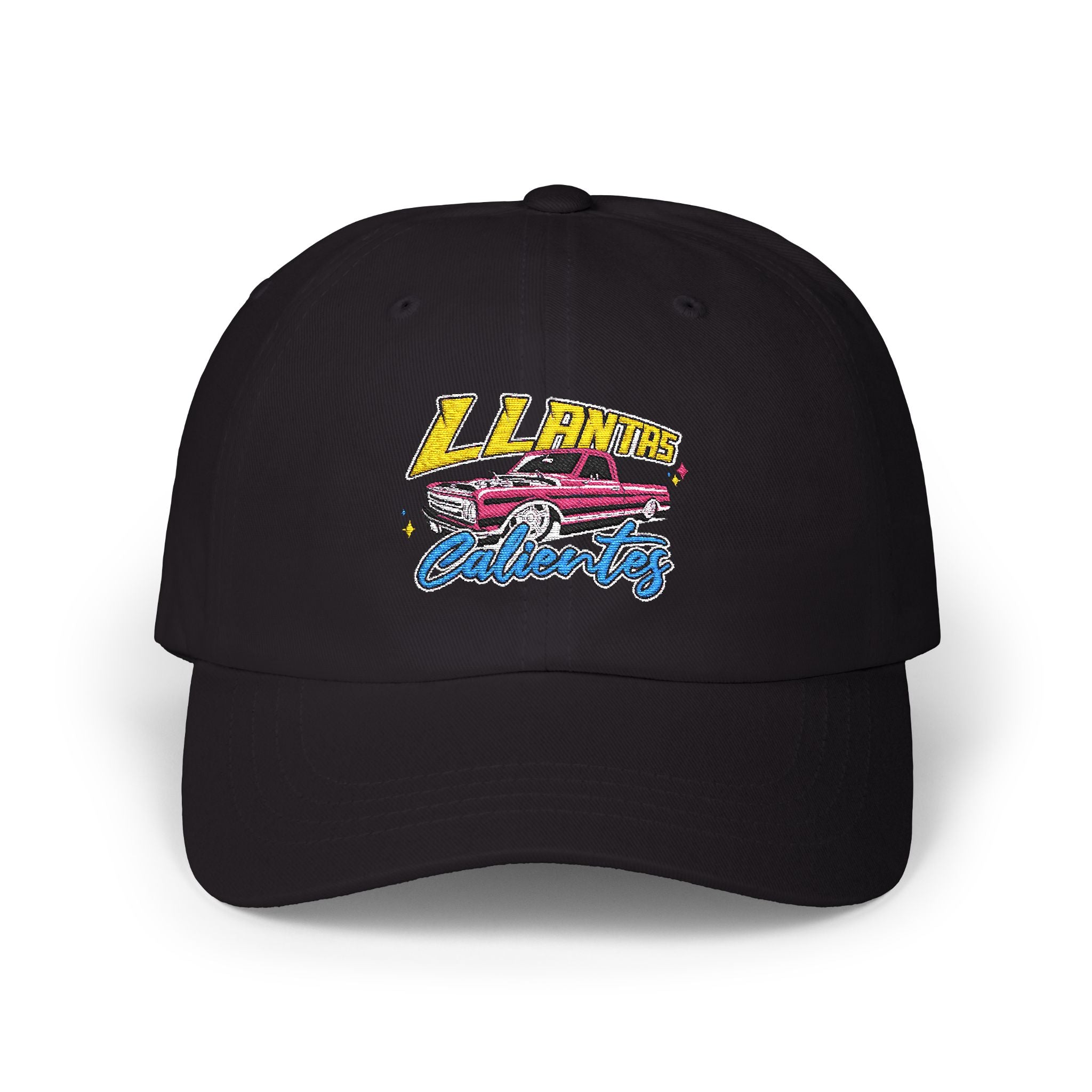 Unique Hispanic culture hat with lowrider truck embroidery