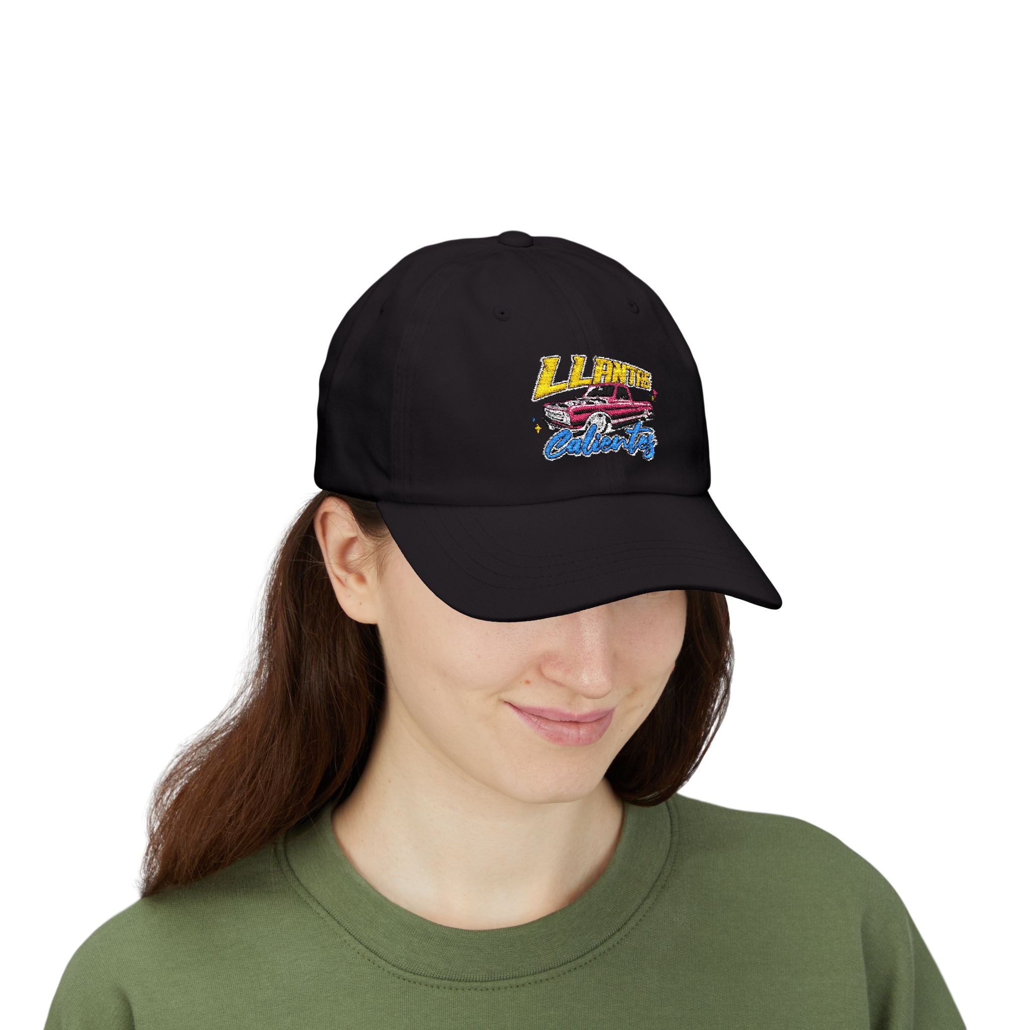 Streetwear baseball cap with Llantas Calientes embroidery for car lovers