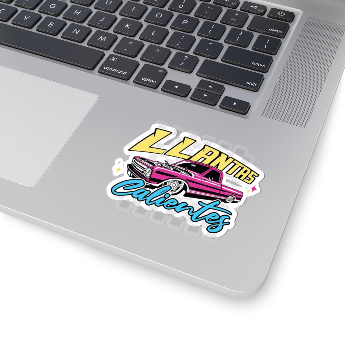 Bold automotive sticker for laptops, bumpers, and water bottles