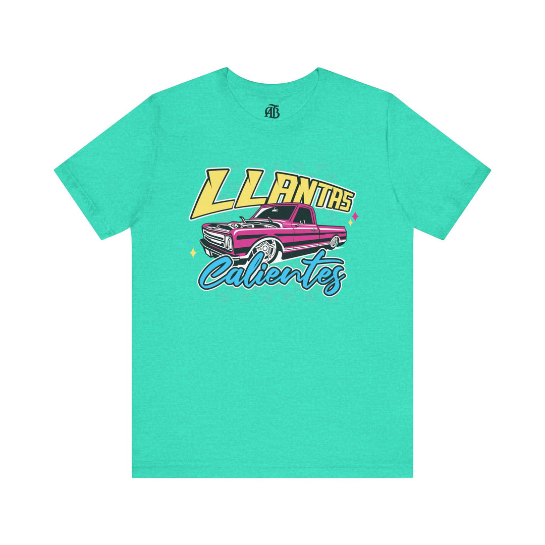 Funny Hot Wheels inspired shirt with Llantas Calientes design