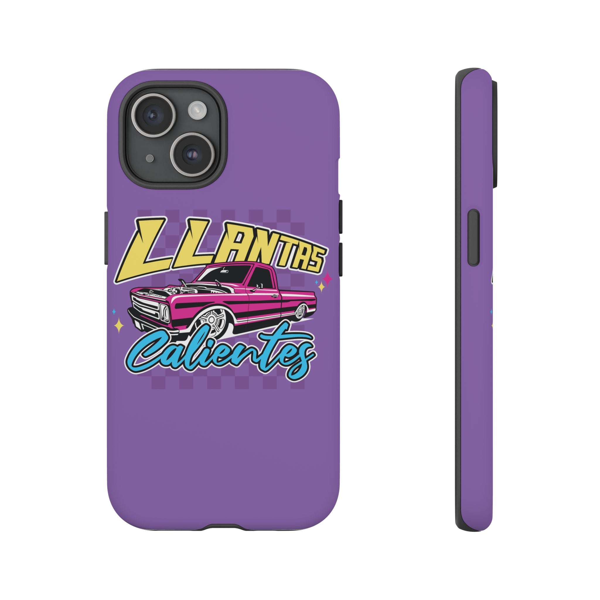 Retro car culture iPhone case with vibrant truck artwork
