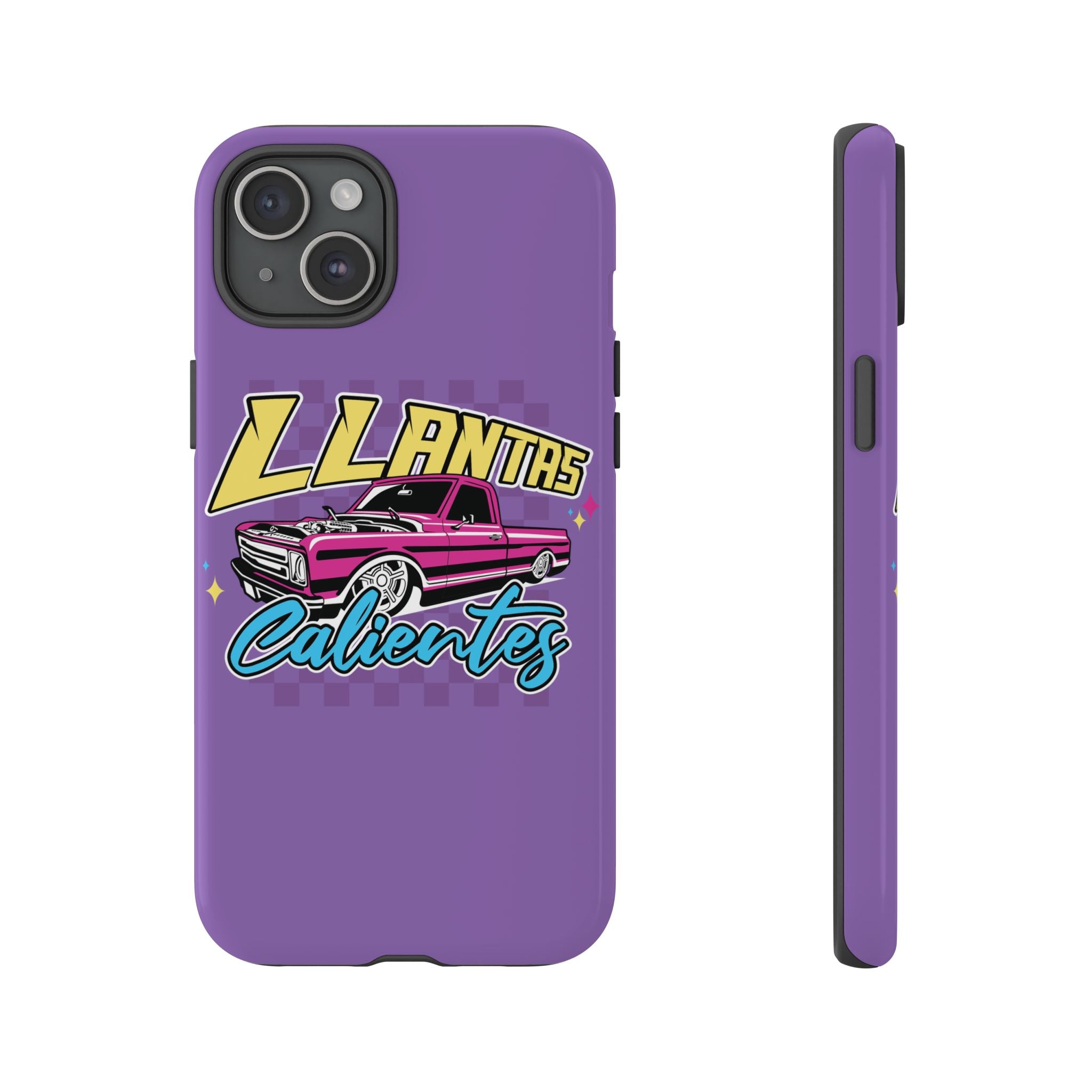 Protective glossy purple phone case for