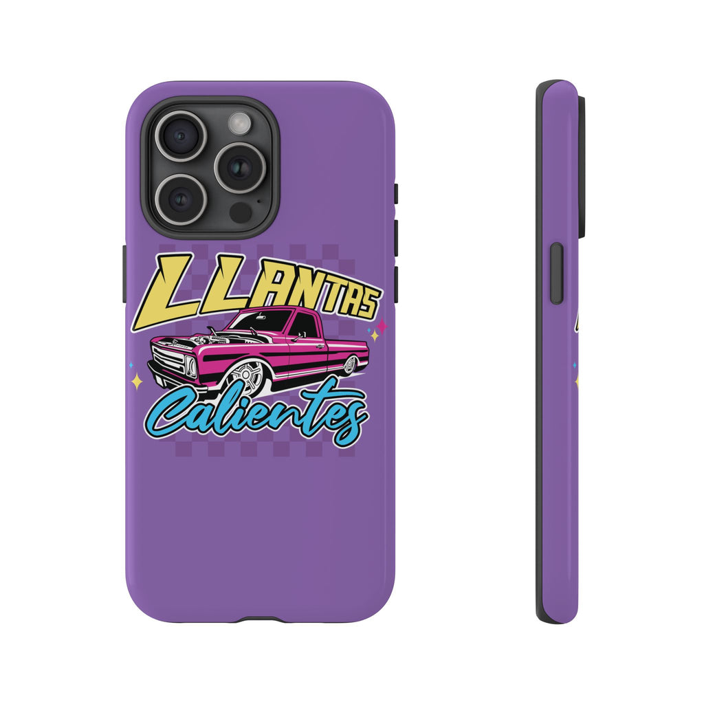 Glossy protective iPhone case featuring colorful lowrider artwork