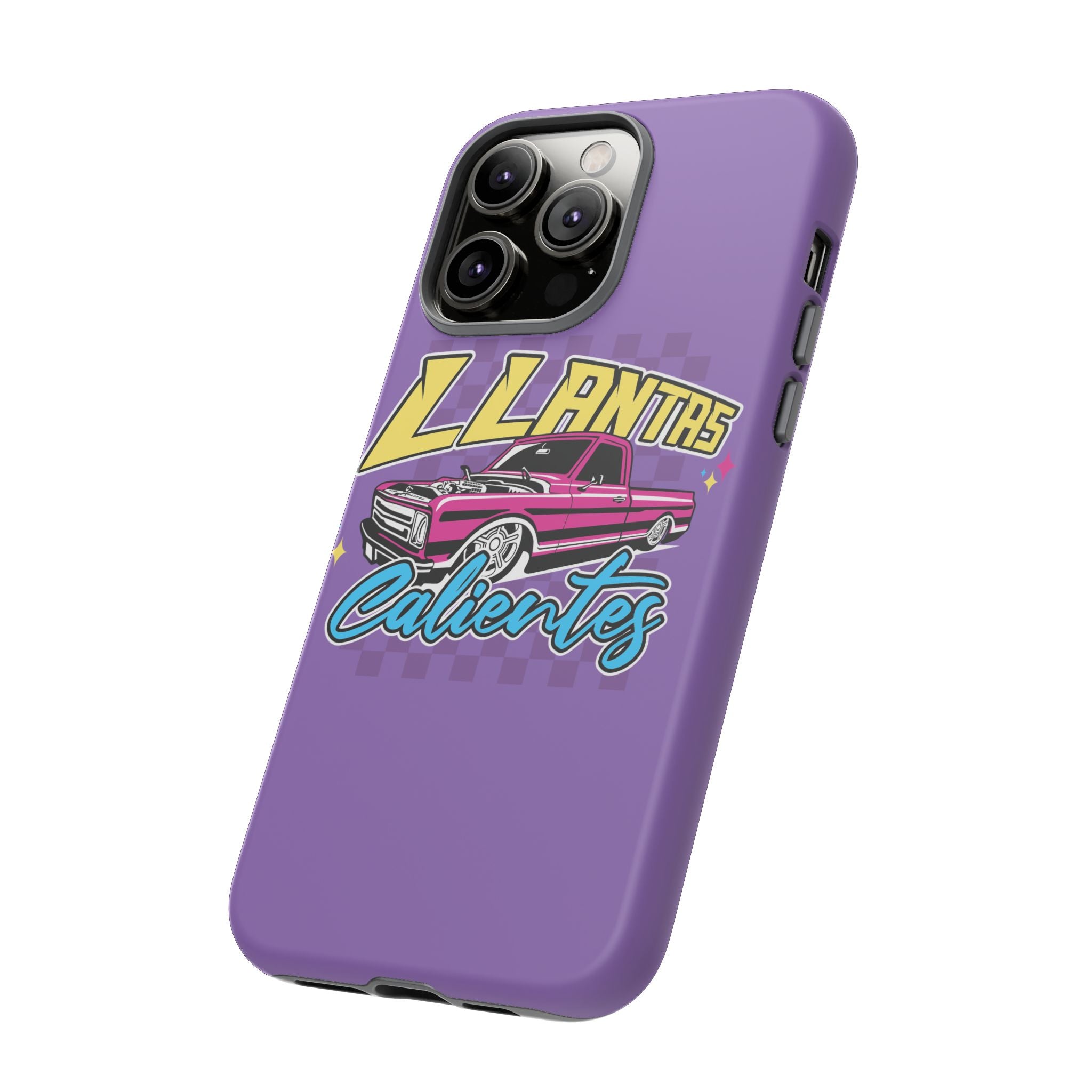 Retro car culture iPhone case with vibrant truck artwork