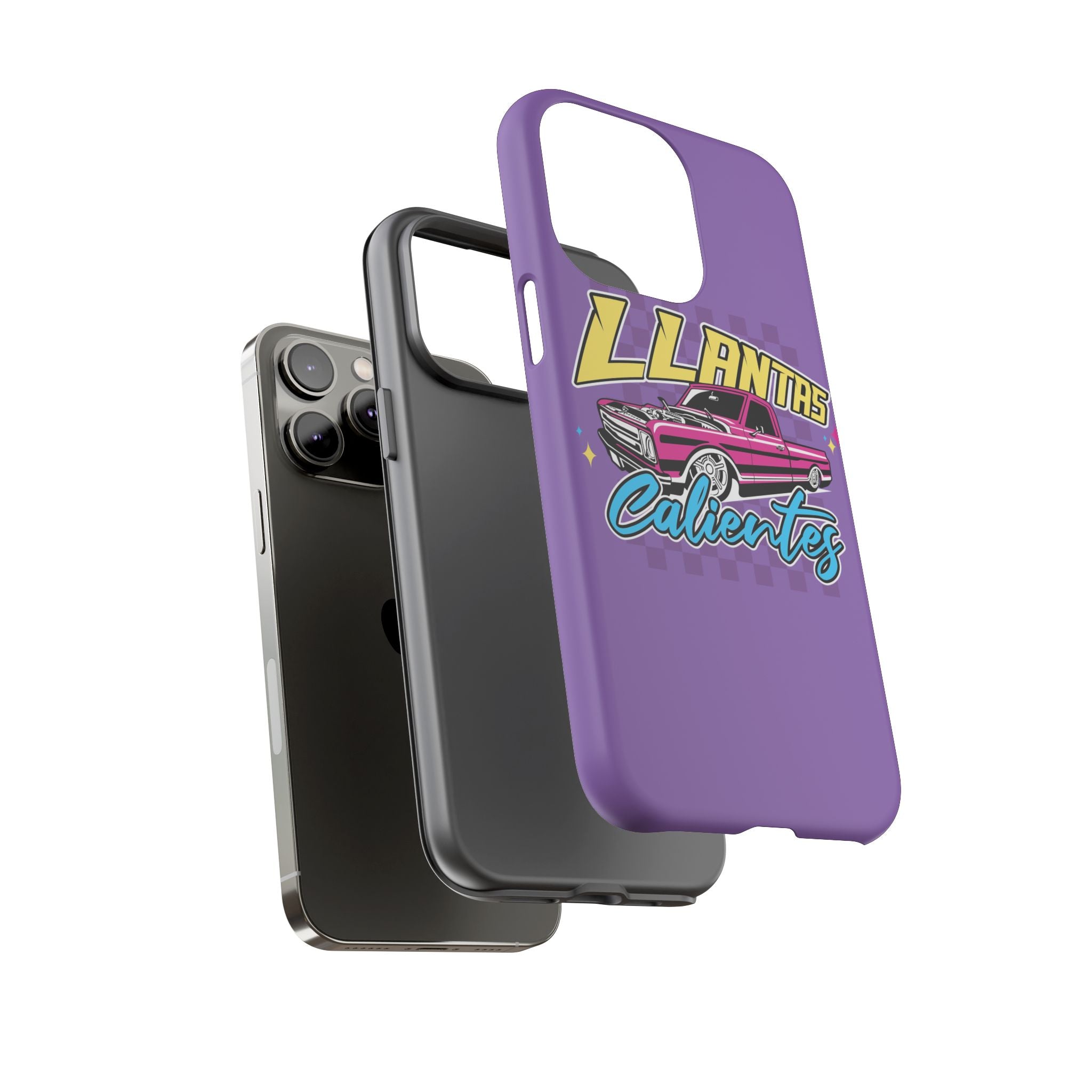 Protective glossy purple phone case for iPhone