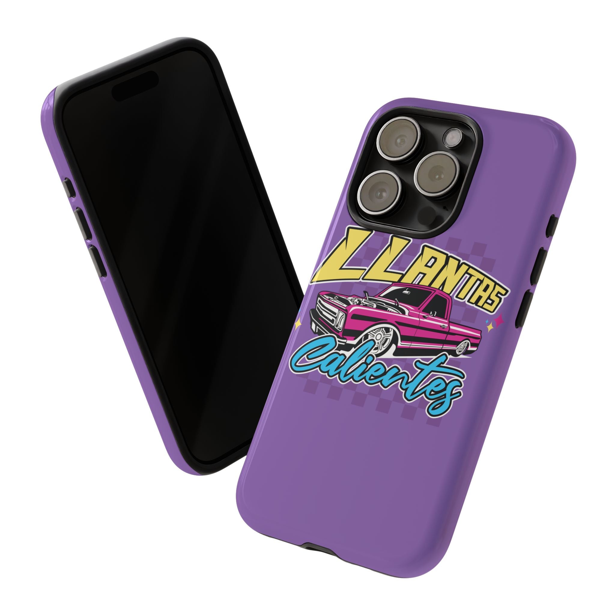 Retro car culture iPhone case with vibrant truck artwork