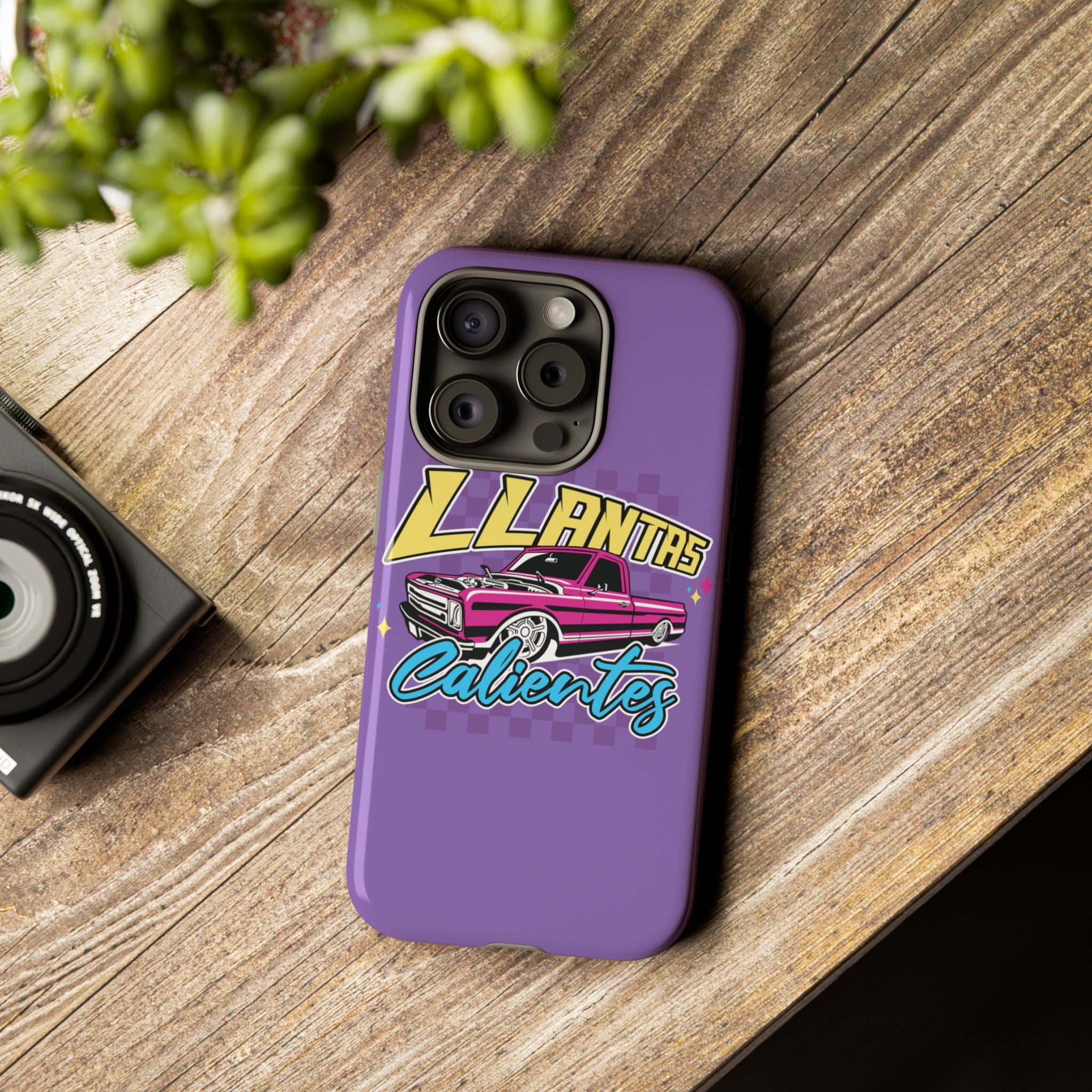 Protective glossy purple phone case for iPhone