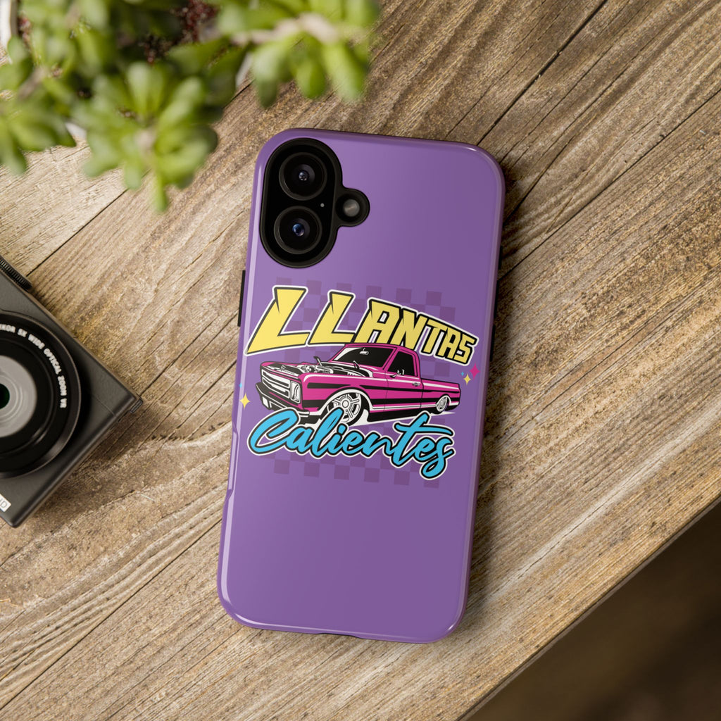 Glossy protective iPhone case featuring colorful lowrider artwork