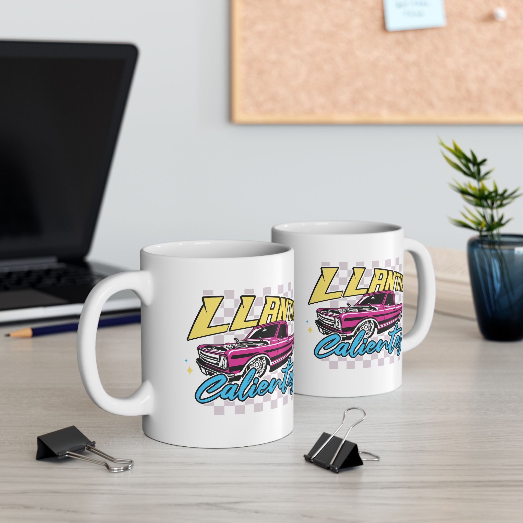 White ceramic mug gift idea for car lovers and racing fans