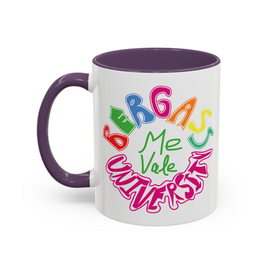 Cultural pride coffee cup with colorful accents for kitchen or office