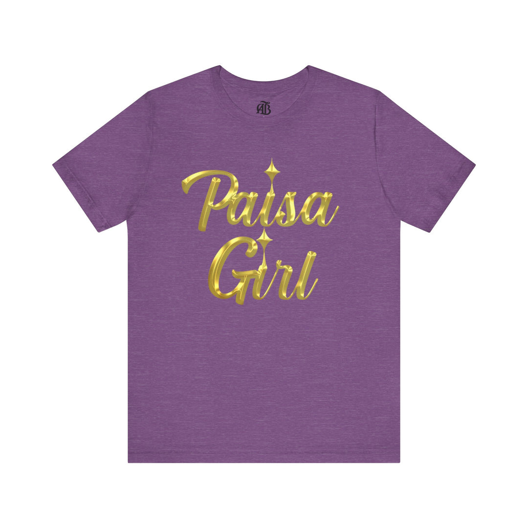 Latina cultural pride t-shirt with Paisa Girl slogan in bold lettering