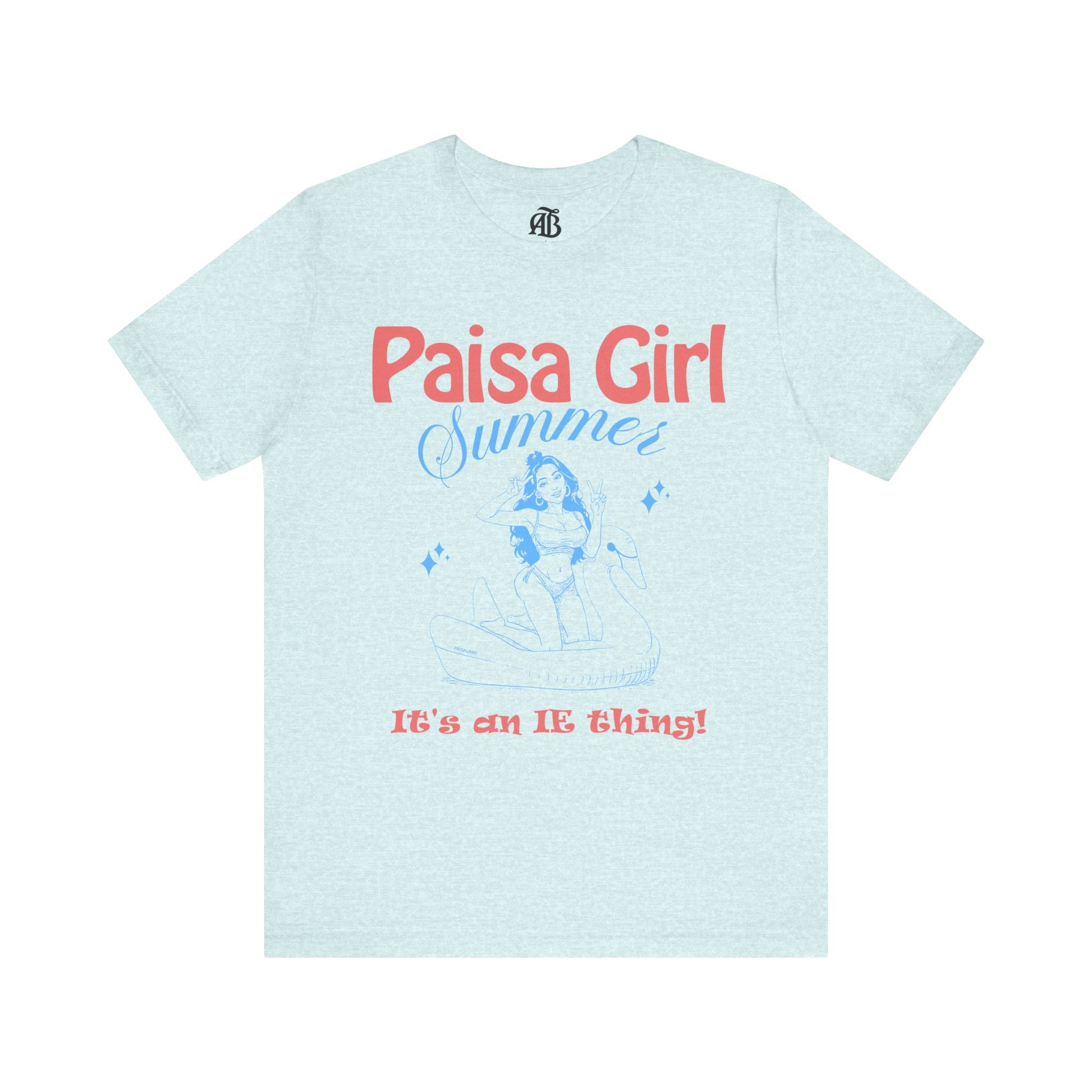 Unisex cotton tee featuring Paisa Girl Summer lifestyle print