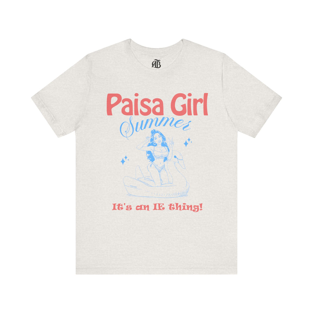 Casual unisex graphic tee with Paisa Girl Summer design