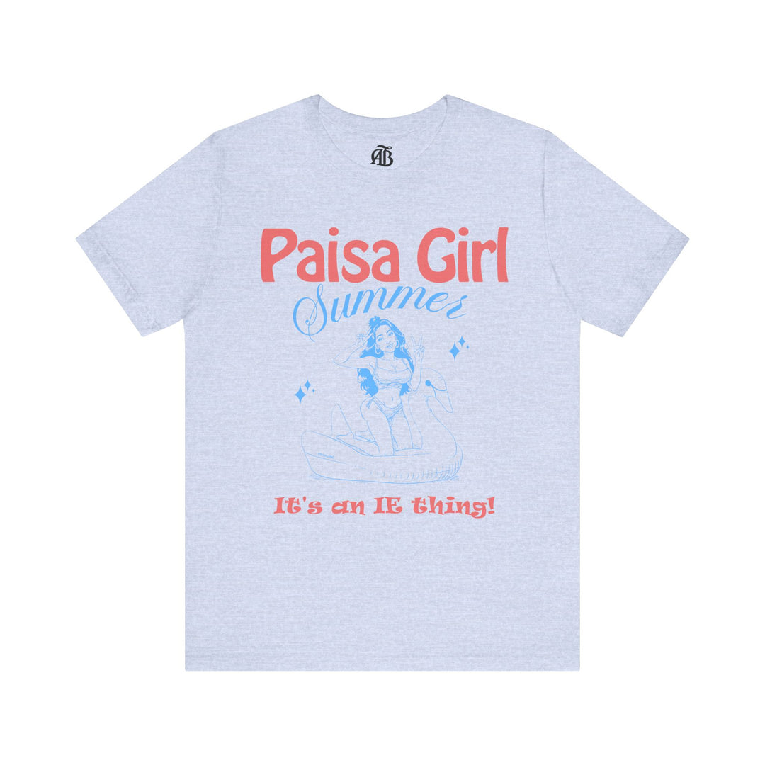Latina pride summer t-shirt with Paisa Girl Summer bold slogan