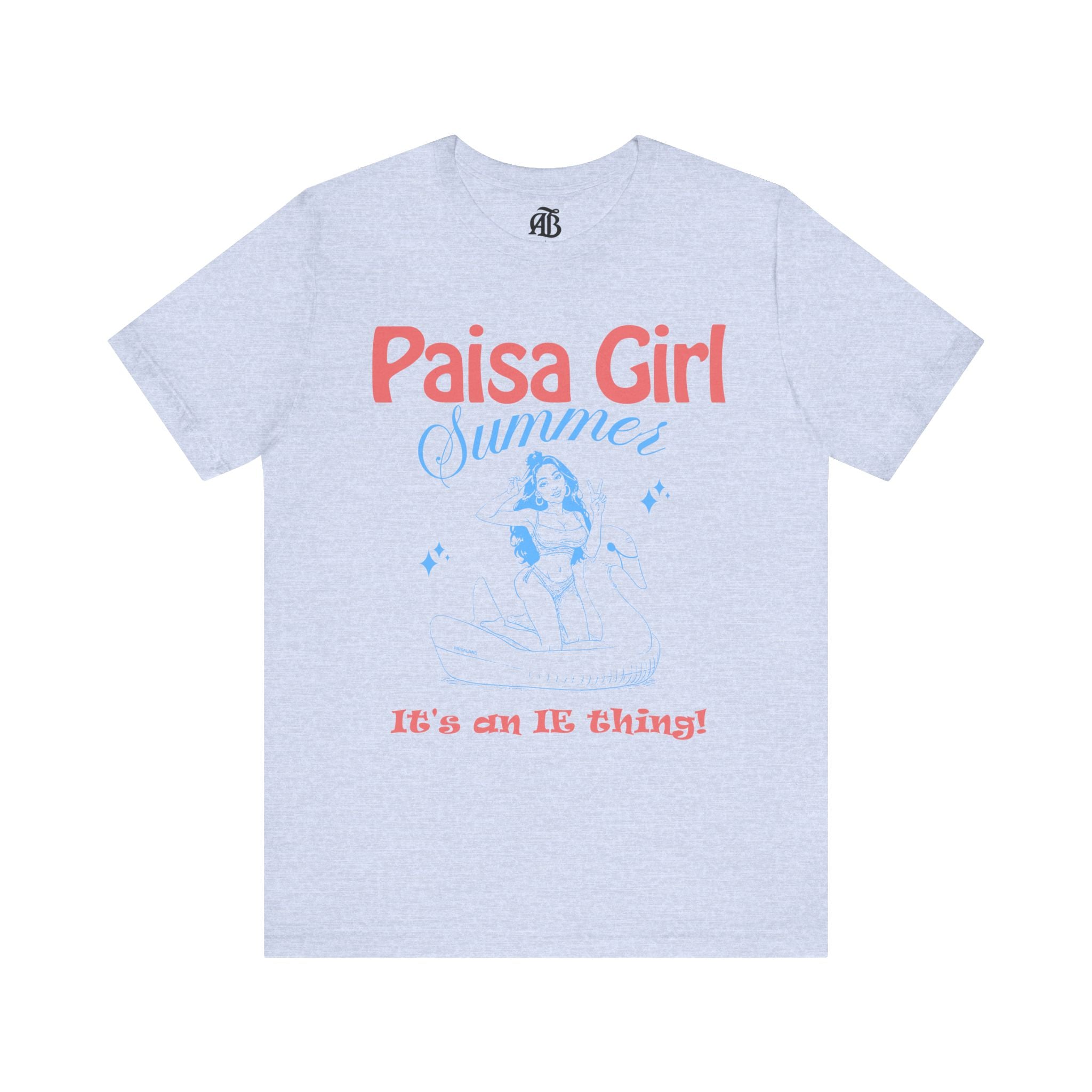 Latina pride summer t-shirt with Paisa Girl Summer bold slogan