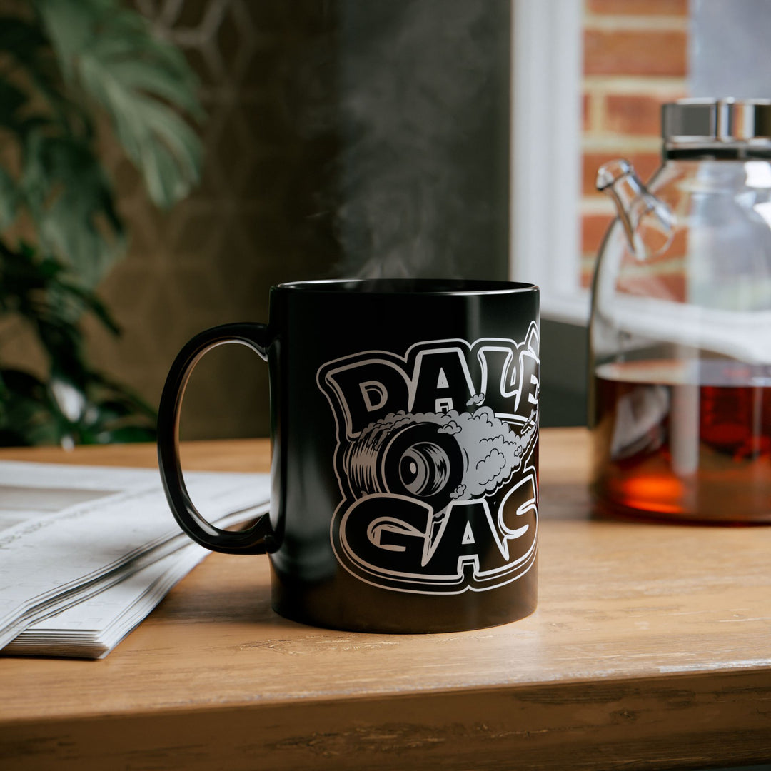 Unique custom drinkware Dalè Gas black mug for daily coffee