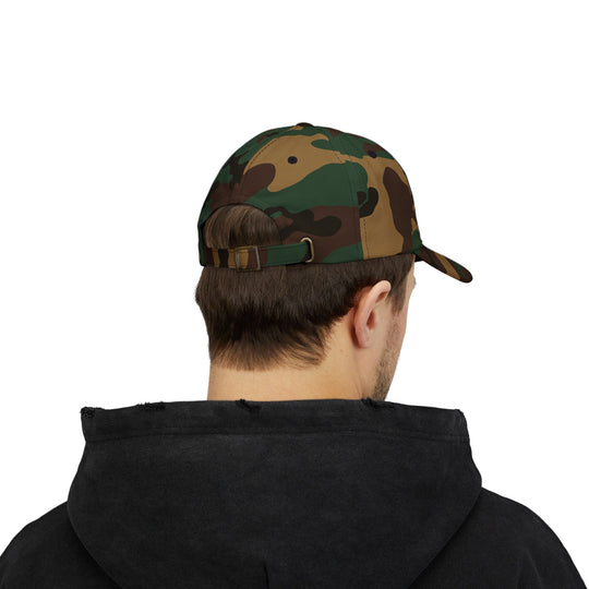 Dalè Gas Camouflage hat featuring bold streetwear embroidery design