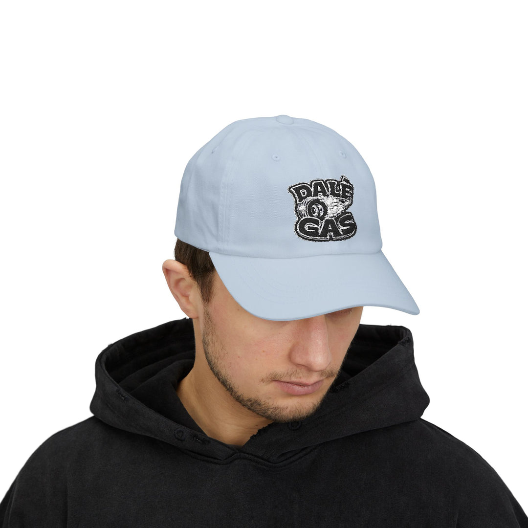 Dalè Gas light blue hat with realistic stitching and fabric texture