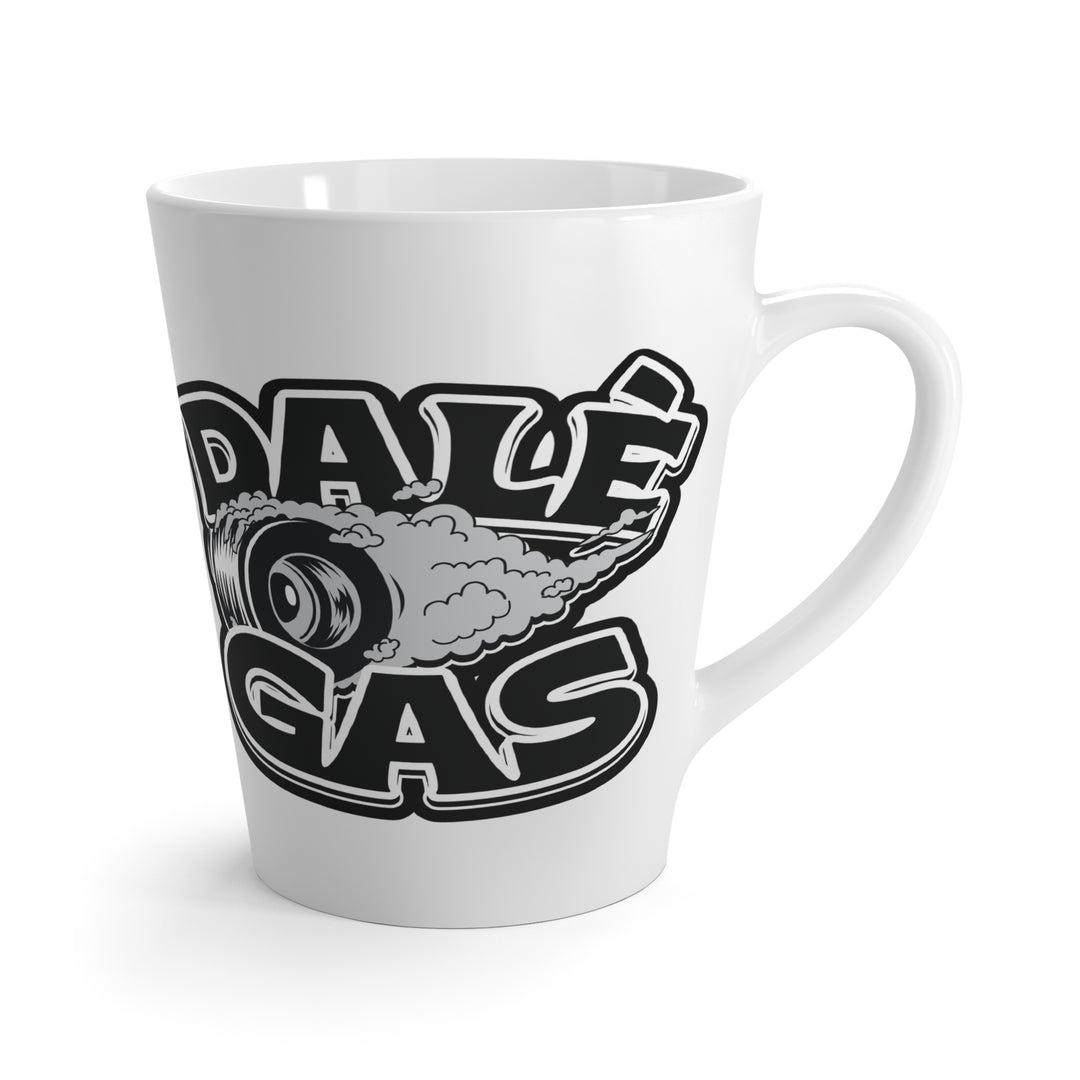 Dalè Gas white ceramic latte mug with bold streetwear logo