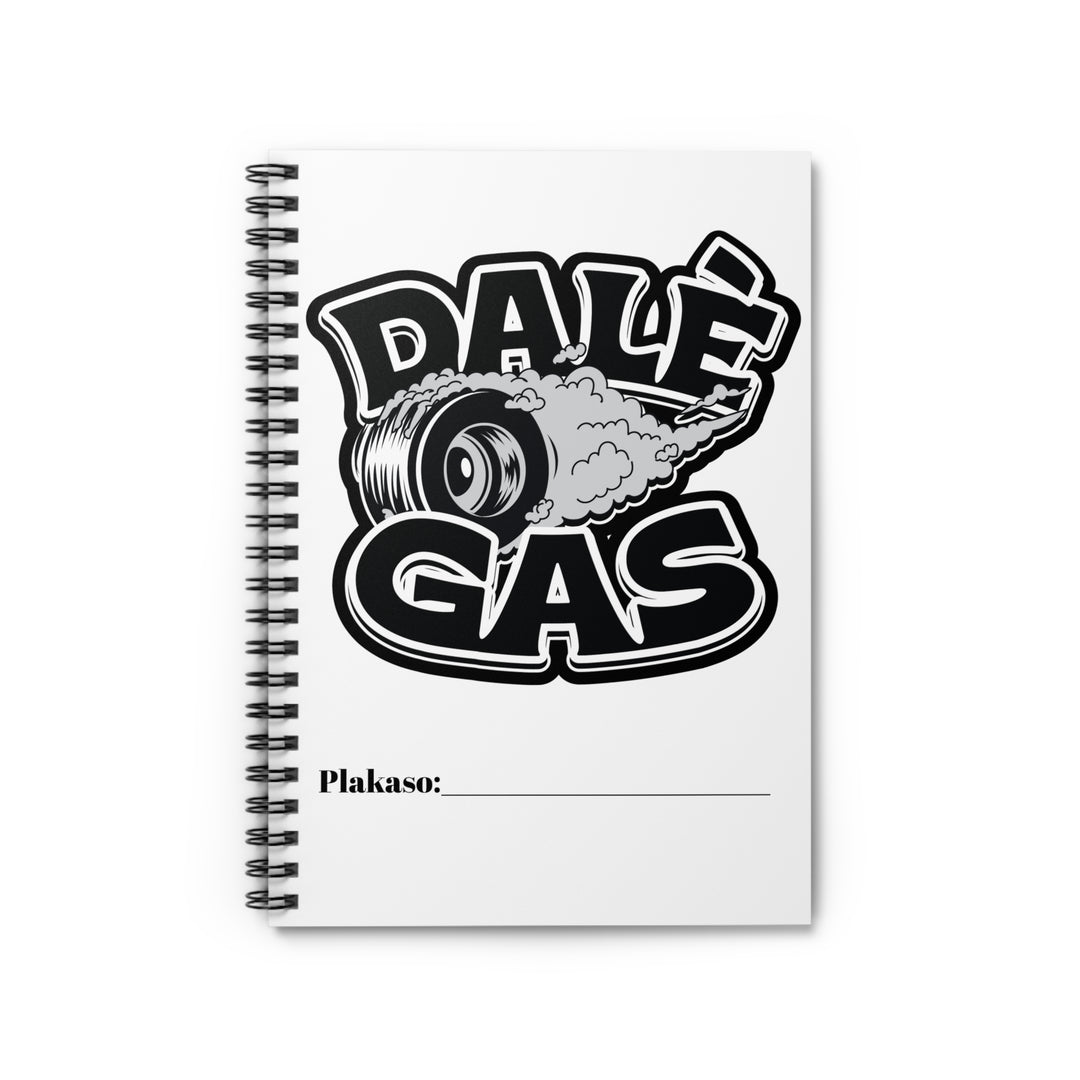 Dalè Gas spiral notebook with bold burnout tire design