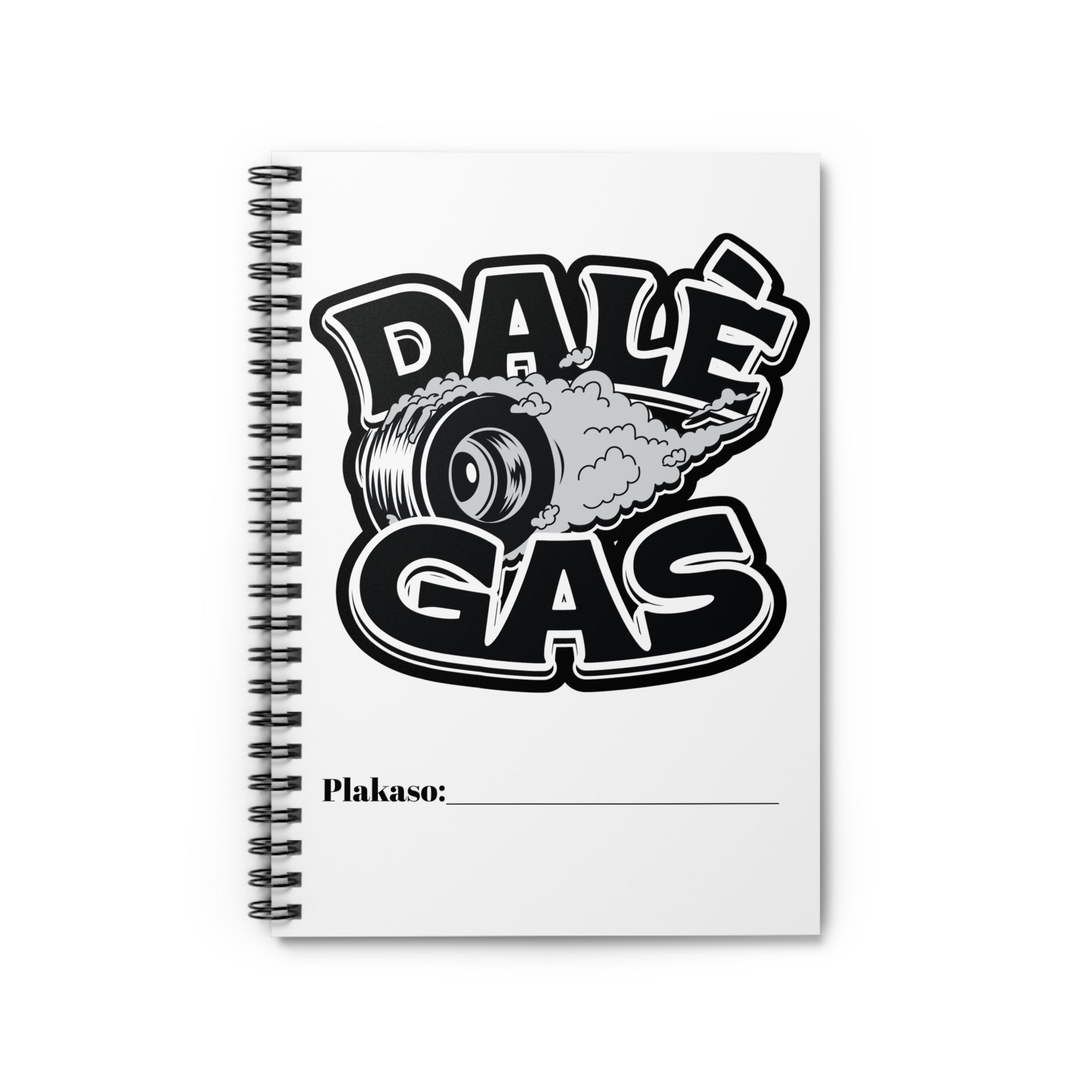 Dalè Gas spiral notebook with bold burnout tire design