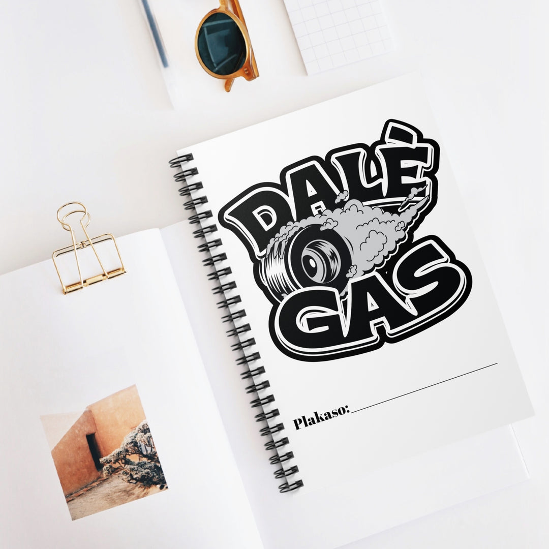 Dalè Gas spiral notebook with crisp logo and reflections