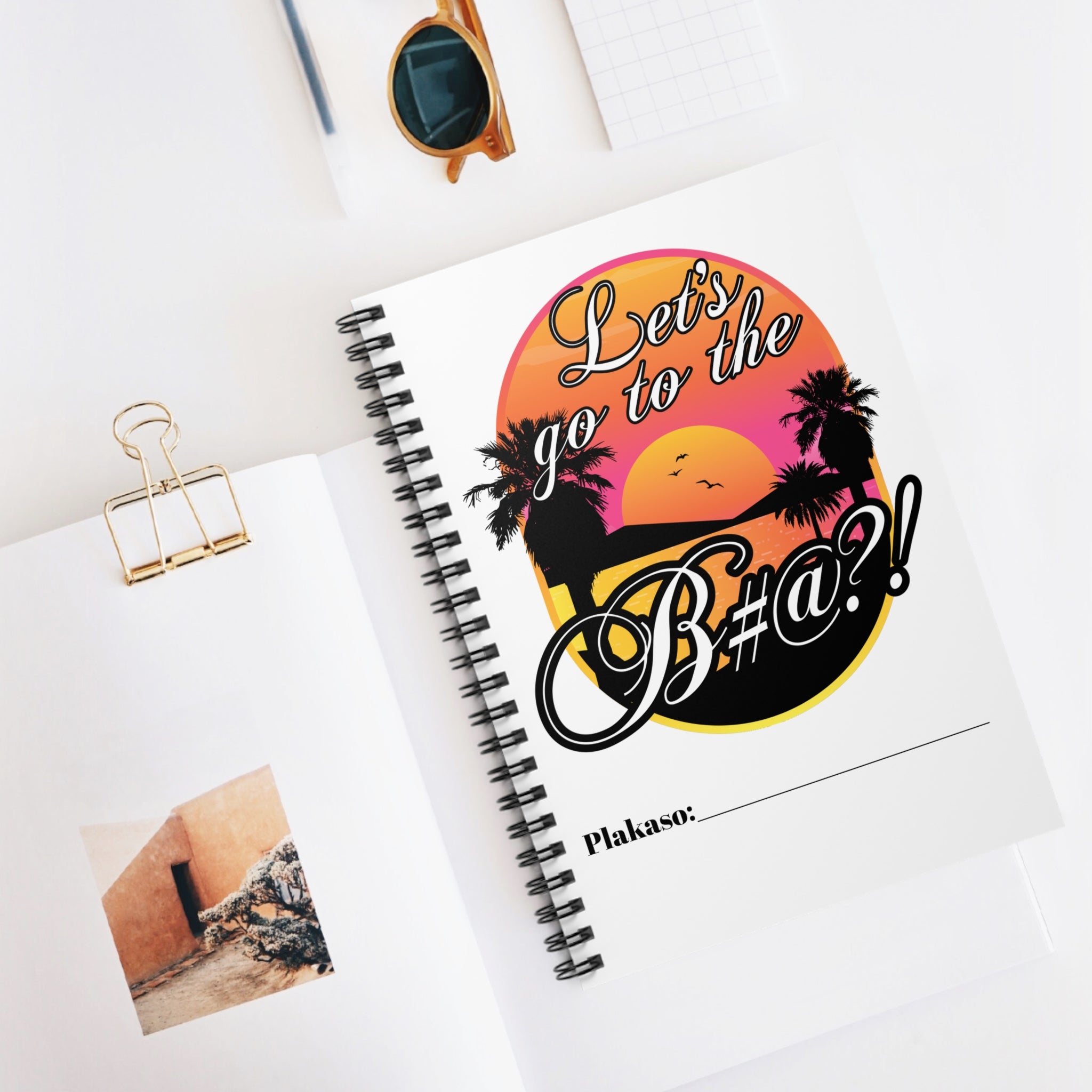 lets go to the bitch spiral notebook unique gift idea for writers and students