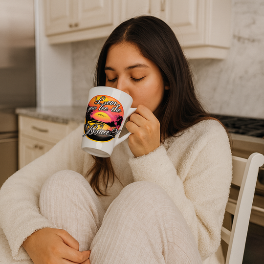 Let’s Go To The B#@?! latte mug 12 oz ceramic coffee cup with fun slogan