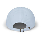 Photorealistic product photo of Paisa Girl Cap with Colorful Embroidery in light blue fabric
